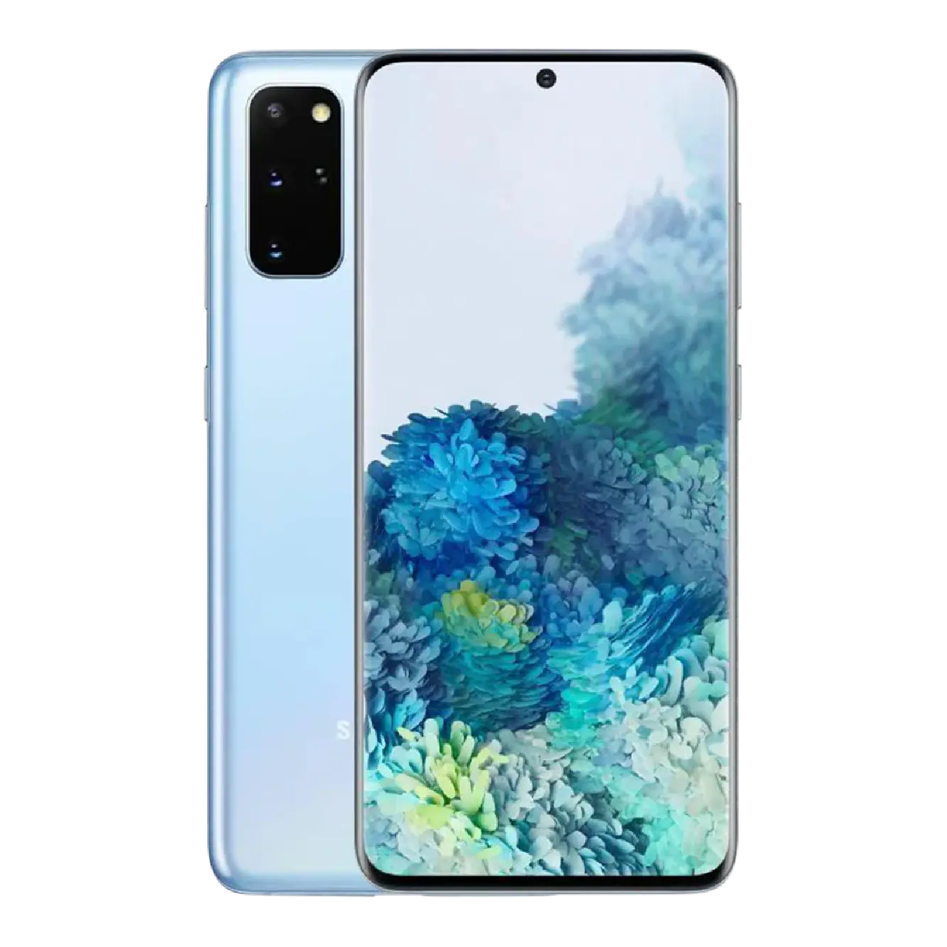 Samsung Galaxy S20+ 5G (128Go) Bleu Nuage authentique disponible chez KTelephones à Kinshasa.